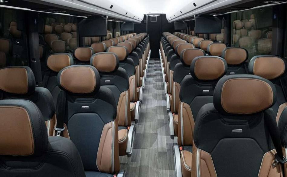 College Campus Tours in Maine and New England: Why Families Love Charter Buses 2 Interior view of Charter Bus