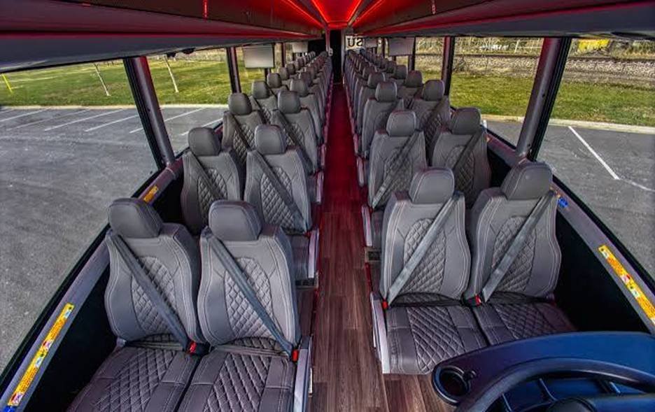 Interior View Of Charter Bus 