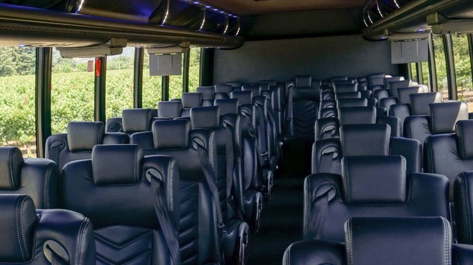 Interior View Of Charter Bus 